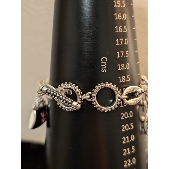 Premier Designs Silver Tone Girly Toggle Clasp Charm  Bracelet - Picture 5 of 9